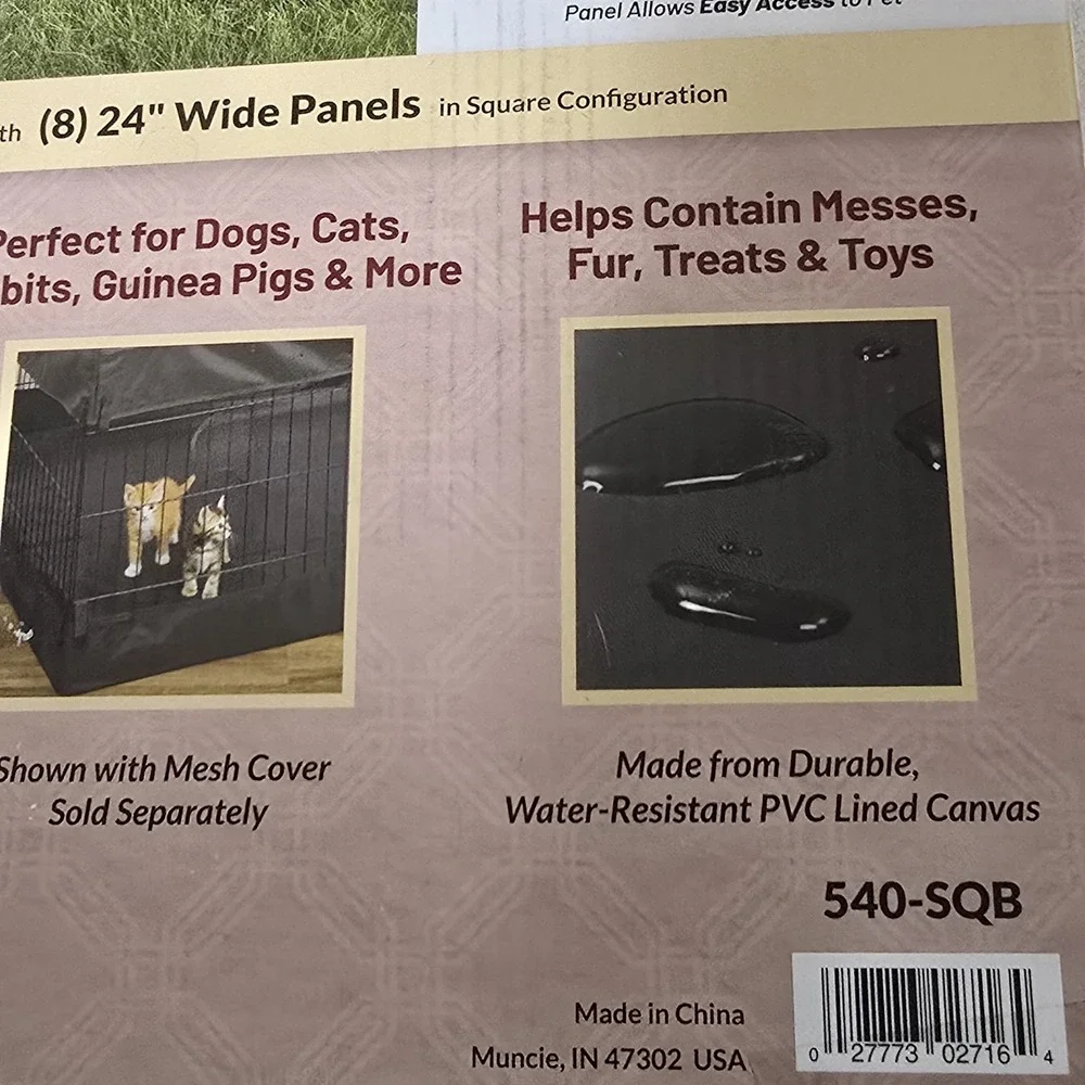 Midwest Square Bottom Canvas Pad Fits 24 Inch (8) Panels Exercise Pen‎ #540-SQB